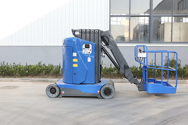 Vertical mast lift with jib